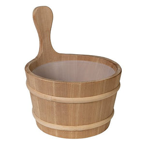 PROSAUNAS Wood Sauna Bucket Lined Wood Sauna Bucket, 4 - Liter - West Coast Saunas - 127677