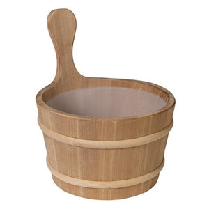 PROSAUNAS Wood Sauna Bucket Lined Wood Sauna Bucket, 4 - Liter - West Coast Saunas - 127677