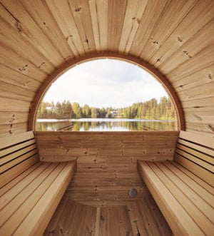 Rainier Saunas 8 Person Custom Barrel Sauna - West Coast Saunas - RS-BAR-8