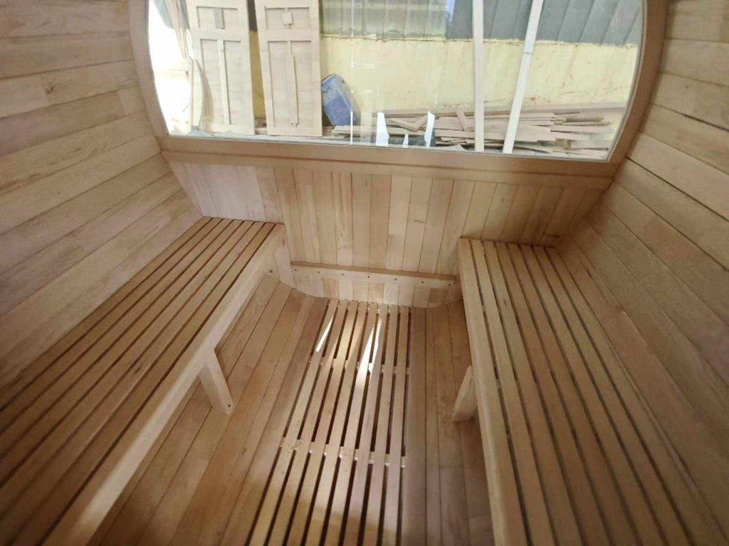 Rainier Saunas 8 Person Custom Barrel Sauna - West Coast Saunas - RS-BAR-8