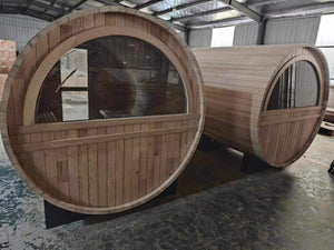 Rainier Saunas 8 Person Custom Barrel Sauna - West Coast Saunas - RS-BAR-8