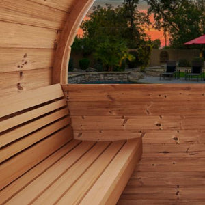 Rainier Saunas 8 Person Custom Barrel Sauna - West Coast Saunas - RS-BAR-8