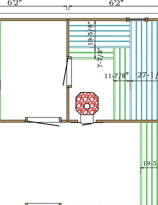 Rainier Saunas Large 3 Room Barrel Sauna - West Coast Saunas - RS - BAR - 3