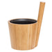 Rento Straight Handle Sauna Bucket Sauna Bucket, Thermo Laminated Bamboo, Straight Handle, Black Plastic Inner Liner, 5 Liter - West Coast Saunas - 297336