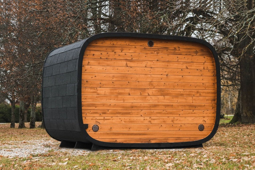 Round Cube DOUBLE 5 Person Outdoor Sauna Kit - West Coast Saunas - SSDOUBLE1NN