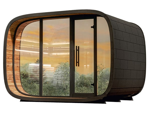 Round Cube DOUBLE 5 Person Outdoor Sauna Kit - West Coast Saunas - SSDOUBLE1NY