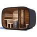 Round Cube DOUBLE 5 Person Outdoor Sauna Kit - West Coast Saunas - SSDOUBLE1NN