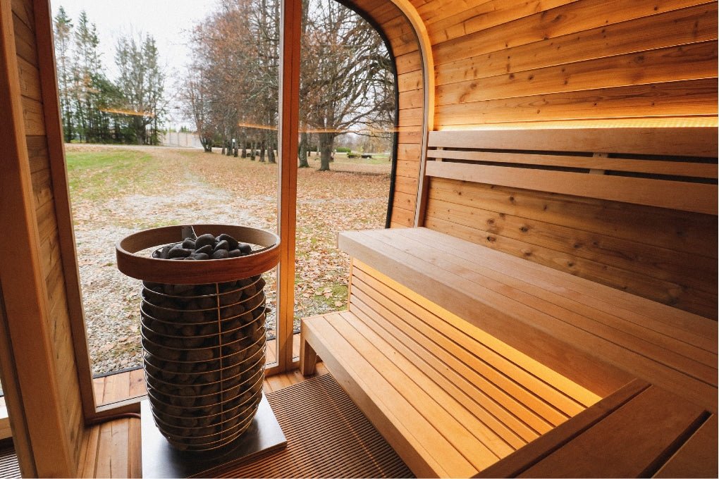 Round Cube DOUBLE 5 Person Outdoor Sauna Kit - West Coast Saunas - SSDOUBLE1NN