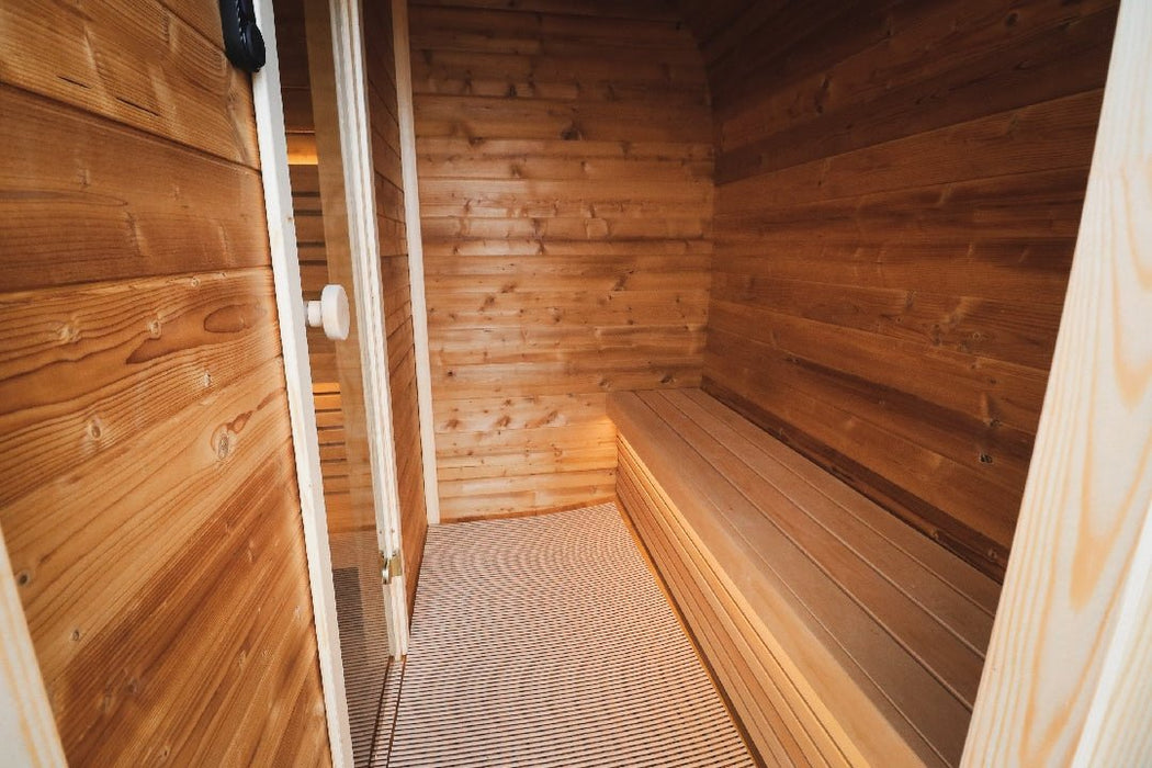 Round Cube DOUBLE 5 Person Outdoor Sauna Kit - West Coast Saunas - SSDOUBLE1NN