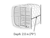 Round Cube MINI 4 Person Outdoor Sauna Kit - West Coast Saunas - SSRCMINI1N