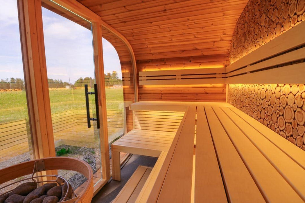 Round Cube RELAX 6 Person Outdoor Sauna Kit - West Coast Saunas - SSRELAX1N