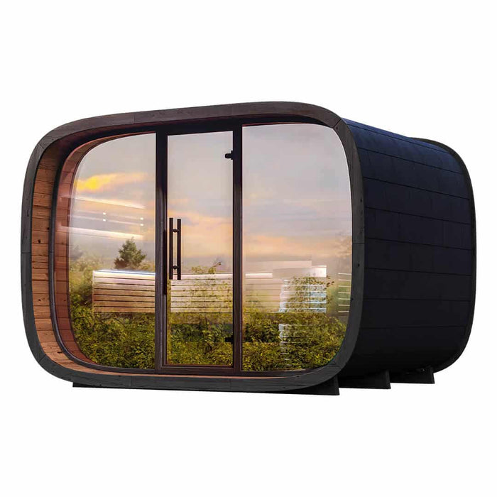 Round Cube RELAX 6 Person Outdoor Sauna Kit - West Coast Saunas - SSRELAX1N