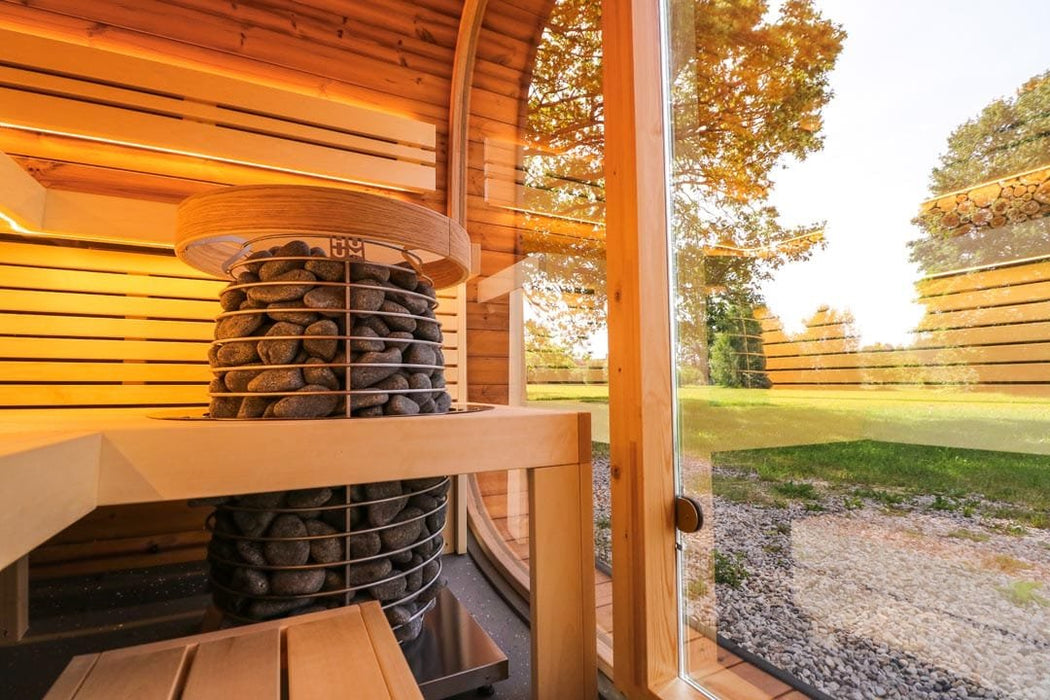 Round Cube RELAX 6 Person Outdoor Sauna Kit - West Coast Saunas - SSRELAX1N