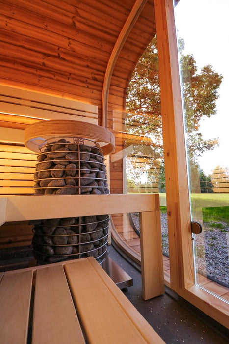 Round Cube RELAX 6 Person Outdoor Sauna Kit - West Coast Saunas - SSRELAX1N