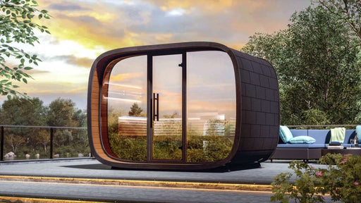 Round Cube RELAX 6 Person Outdoor Sauna Kit - West Coast Saunas - SSRELAX1N