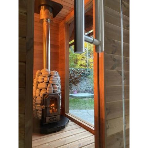 Sauna Wood Stove Chimney Set, Thru - Ceiling - West Coast Saunas - 4744103017508
