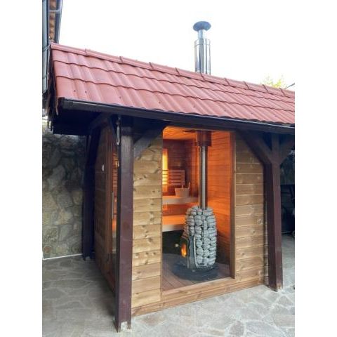 Sauna Wood Stove Chimney Set, Thru - Ceiling - West Coast Saunas - 4744103017508