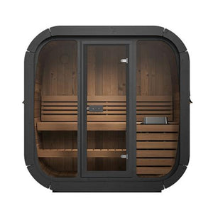 SaunaLife 3 Person Luxury Outdoor Cube Sauna CL4G - West Coast Saunas - Model CL4G