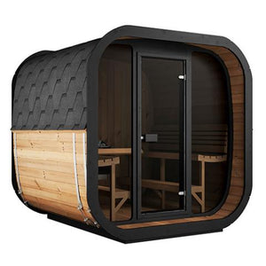 SaunaLife 7 Person Luxury Outdoor Cube Sauna CL7G - West Coast Saunas - Model CL7G