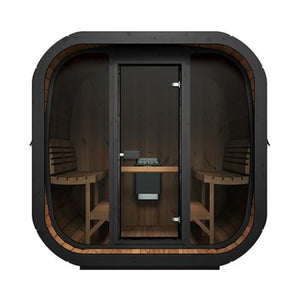 SaunaLife 7 Person Luxury Outdoor Cube Sauna CL7G - West Coast Saunas - Model CL7G