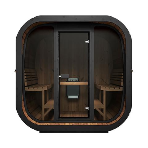 SaunaLife 7 Person Luxury Outdoor Cube Sauna CL7G - West Coast Saunas - Model CL7G