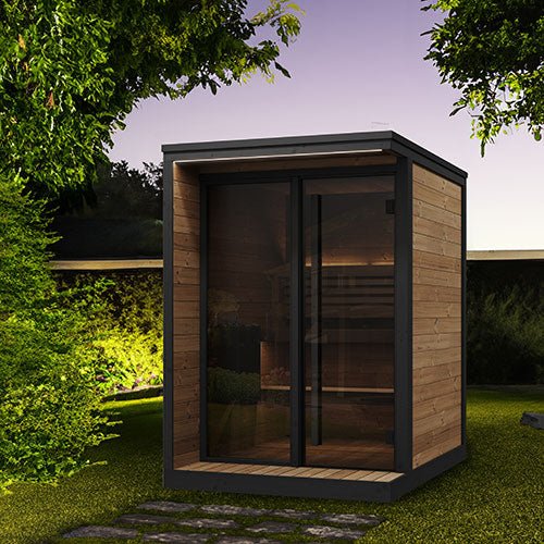 SaunaLife GL4 Outdoor Sauna Kit Garden Luxury - Series Outdoor DIY Sauna Kit, Thermo - Spruce, up to 4 Persons - West Coast Saunas - SLGL4