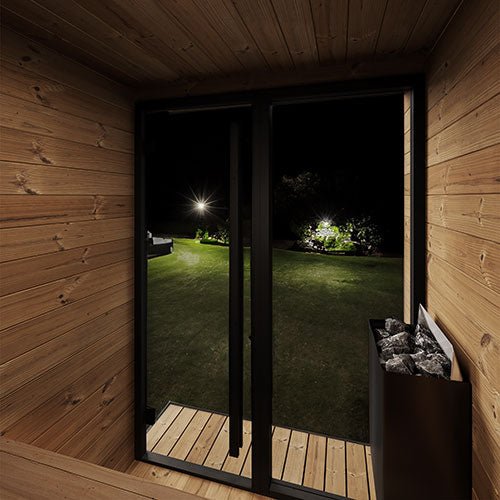 SaunaLife GL4 Outdoor Sauna Kit Garden Luxury - Series Outdoor DIY Sauna Kit, Thermo - Spruce, up to 4 Persons - West Coast Saunas - SLGL4