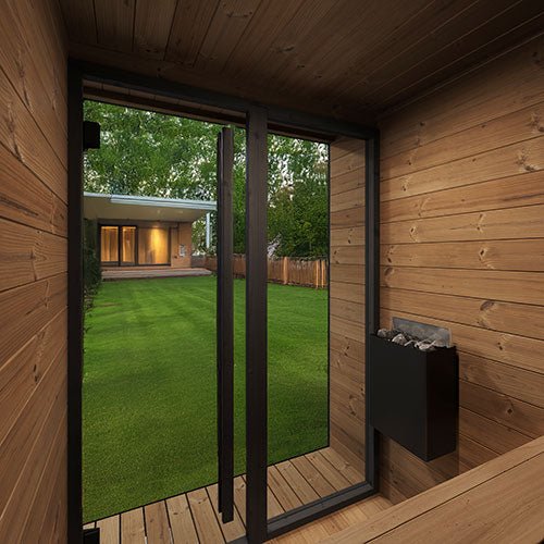 SaunaLife GL4 Outdoor Sauna Kit Garden Luxury - Series Outdoor DIY Sauna Kit, Thermo - Spruce, up to 4 Persons - West Coast Saunas - SLGL4