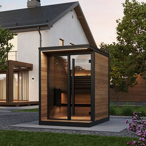 SaunaLife GL4 Outdoor Sauna Kit Garden Luxury - Series Outdoor DIY Sauna Kit, Thermo - Spruce, up to 4 Persons - West Coast Saunas - SLGL4