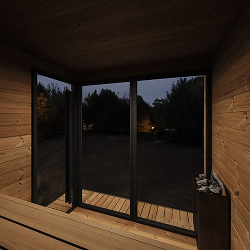 SaunaLife GL6 Outdoor Sauna Kit Garden Luxury - Series Outdoor DIY Sauna Kit, Thermo - Spruce, up to 6 Persons - West Coast Saunas - SL - MODELGL6