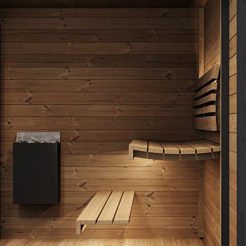 SaunaLife GL6 Outdoor Sauna Kit Garden Luxury - Series Outdoor DIY Sauna Kit, Thermo - Spruce, up to 6 Persons - West Coast Saunas - SL - MODELGL6