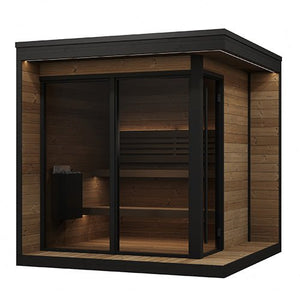 SaunaLife GL6 Outdoor Sauna Kit Garden Luxury - Series Outdoor DIY Sauna Kit, Thermo - Spruce, up to 6 Persons - West Coast Saunas - SL - MODELGL6