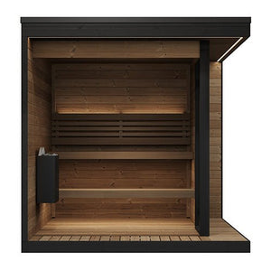 SaunaLife GL6 Outdoor Sauna Kit Garden Luxury - Series Outdoor DIY Sauna Kit, Thermo - Spruce, up to 6 Persons - West Coast Saunas - SL - MODELGL6
