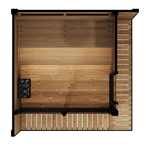 SaunaLife GL6 Outdoor Sauna Kit Garden Luxury - Series Outdoor DIY Sauna Kit, Thermo - Spruce, up to 6 Persons - West Coast Saunas - SL - MODELGL6