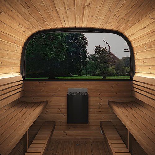 SaunaLife Model CL12GCP Cube - Series Outdoor Home Sauna Suite Kit, Up to 8 Person - West Coast Saunas - CL12GCP
