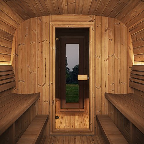 SaunaLife Model CL12GCP Cube - Series Outdoor Home Sauna Suite Kit, Up to 8 Person - West Coast Saunas - CL12GCP