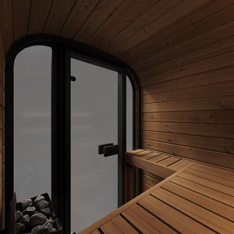 SaunaLife Model CL3G Cube - Series Outdoor Home Sauna Kit, Up to 2 Persons - West Coast Saunas - SL - MODELCL3G