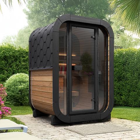 SaunaLife Model CL3G Cube - Series Outdoor Home Sauna Kit, Up to 2 Persons - West Coast Saunas - SL - MODELCL3G