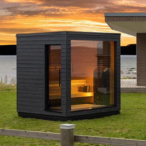 SaunaLife Model G6 Pre-Assembled Outdoor Home Sauna - West Coast Saunas - SL-MODELG6-R