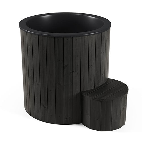 SaunaLife Model S1B Soak Series Home Cold/Hot Immersion Tub, Black, 1-Person - West Coast Saunas - 128695
