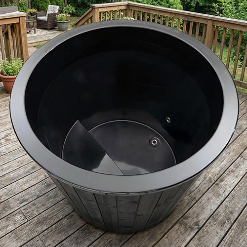 SaunaLife Model S1B Soak Series Home Cold/Hot Immersion Tub, Black, 1-Person - West Coast Saunas - 128695