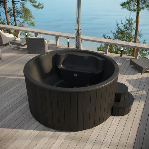 SaunaLife Model S4B Wood-Fired Hot Tub - West Coast Saunas - SL-MODELS4