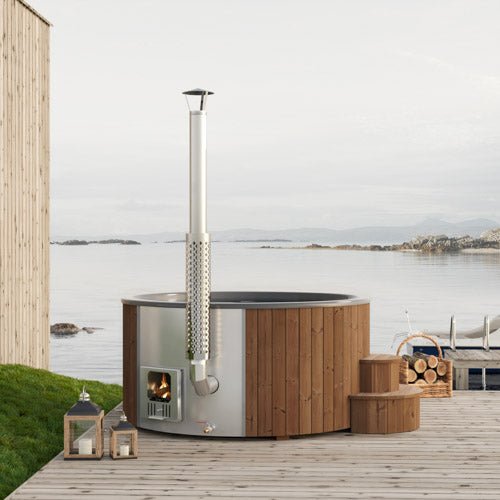 SaunaLife Model S6N Soak Series Home Wood-Burning Hot Tub, Natural, Up to 7 Persons - West Coast Saunas - SL-MODELS6N