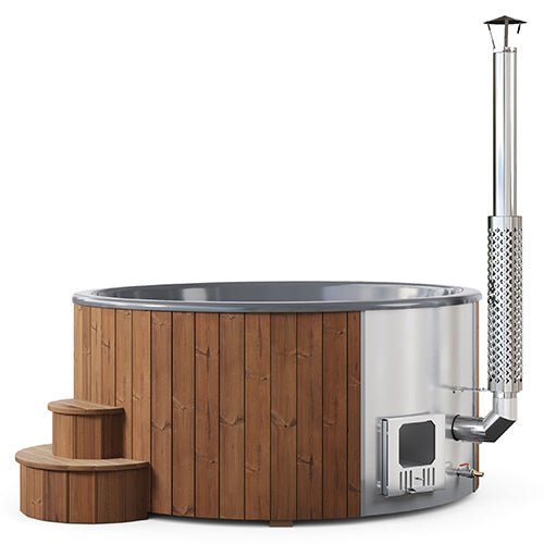 SaunaLife Model S6N Soak Series Home Wood-Burning Hot Tub, Natural, Up to 7 Persons - West Coast Saunas - SL-MODELS6N