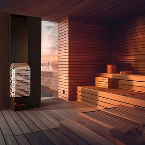 Saunum AIR 10 Stainless Steel WiFi Sauna Heater Package - West Coast Saunas - Air 10 SSB WiFi