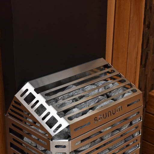 Saunum AIR 10 Stainless Steel WiFi Sauna Heater Package - West Coast Saunas - Air 10 SSB WiFi