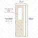 Spruce Door With Glass Window, 700×2040 mm (27 1/2″ x 80 3/8″) - West Coast Saunas - BSAUNASGWDL