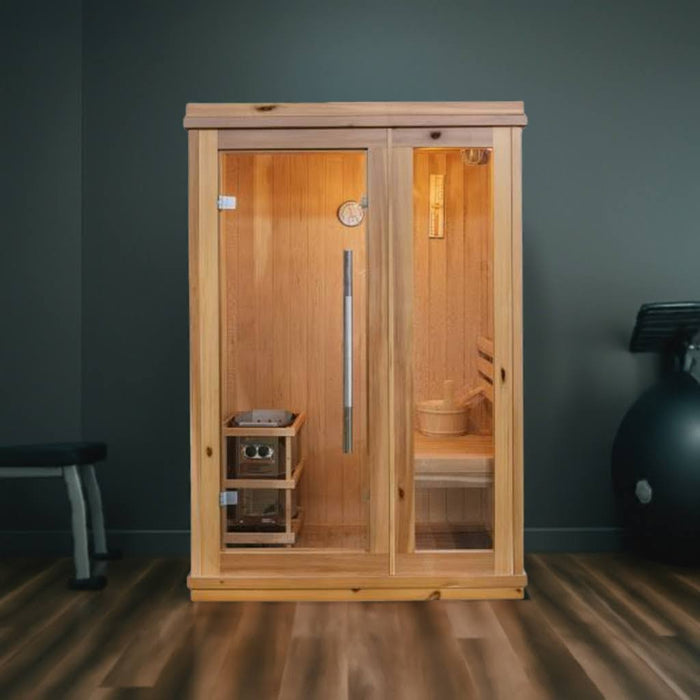 Sunray Aston 1 - Person Indoor Traditional Sauna - West Coast Saunas - 100TN