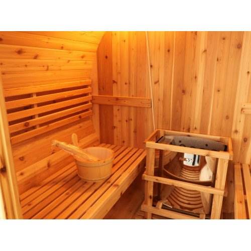 Sunray Aurora 2 - 4 Person Traditional Barrel Sauna with Harvia Heater - West Coast Saunas - 300SH