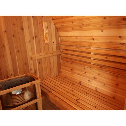 Sunray Aurora 2 - 4 Person Traditional Barrel Sauna with Harvia Heater - West Coast Saunas - 300SH